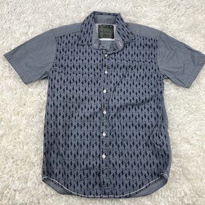 DCBD Drill Clothing Co Boys Sz Medium Short Sleeve Button Up Cotton Collared